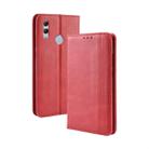 Magnetic Buckle Retro Texture Horizontal Flip Leather Case for Huawei Honor 10 Lite / P Smart (2019) / Nova Lite 3, with Holder & Card Slots & Wallet (Red) - 1