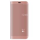 For Huawei  Mate 10 Electroplating PC + PU Horizontal Flip Protective Case with Stand Holder & Sleep / Wake-up Function (Rose Gold) - 1