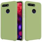 Solid Color Liquid Silicone Dropproof Protective Case for Huawei Honor View 20(Green) - 1