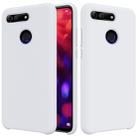 Solid Color Liquid Silicone Dropproof Protective Case for Huawei Honor View 20(White) - 1