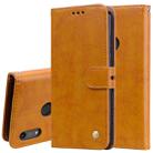 Business Style Oil Wax Texture Horizontal Flip Leather Case for Huawei Y6 (2019) / Honor 8A, with Holder & Card Slots & Wallet (Brown) - 1