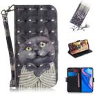3D Colored Drawing Hug Cat Pattern Horizontal Flip Leather Case for Huawei P Smart Z / Y9 Prime 2019 / nova 5i, with Holder & Card Slots & Wallet - 1