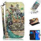 3D Colored Drawing Animals Pattern Horizontal Flip Leather Case for Huawei P Smart Z / Y9 Prime 2019 / nova 5i, with Holder & Card Slots & Wallet - 1