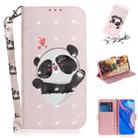 3D Colored Drawing Heart Panda Pattern Horizontal Flip Leather Case for Huawei P Smart Z / Y9 Prime 2019 / nova 5i, with Holder & Card Slots & Wallet - 1