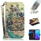 3D Colored Drawing Animals Pattern Horizontal Flip Leather Case for Huawei Y5 (2019) / Honor 8s, with Holder & Card Slots & Wallet - 1