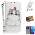 3D Colored Drawing Cute Cat Pattern Horizontal Flip Leather Case for Huawei Y5 (2019) / Honor 8s, with Holder & Card Slots & Wallet - 1