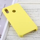 Solid Color Liquid Silicone Dropproof Protective Case for Huawei P20 Lite (Yellow) - 1