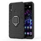 PC + TPU Shockproof Protective Case for Huawei Nova 3i, with Magnetic Ring Holder (Black) - 1