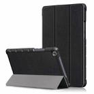 Custer Texture Horizontal Flip Leather Case for Huawei MediaPad M5 Lite 8 inch , with Three-folding Holder(Black) - 1