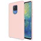 Pure Color Liquid Silicone Case for Huawei Mate 20 X (Pink) - 1