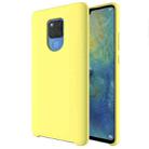 Pure Color Liquid Silicone Case for Huawei Mate 20 X (Yellow) - 1