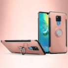 Shockproof Car Magnetic Case with 360 Degree Rotating Armor Ring for Huawei Mate 20 X(Rose Gold) - 1