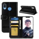 PU + TPU Crazy Horse Texture Horizontal Flip Leather Case for Huawei Honor Play, with Wallet & Holder & Card Slots (Black) - 1