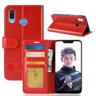 PU + TPU Crazy Horse Texture Horizontal Flip Leather Case for Huawei Honor Play, with Wallet & Holder & Card Slots (Red) - 1