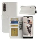 For Huawei  P20 Pro PU + TPU Crazy Horse Texture Horizontal Flip Leather Case with Wallet & Holder & Card Slots(White) - 1