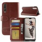 For Huawei  P20 Pro PU + TPU Crazy Horse Texture Horizontal Flip Leather Case with Wallet & Holder & Card Slots(Brown) - 1