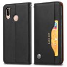 Knead Skin Texture Horizontal Flip Leather Case for Huawei P30 Lite, with Photo Frame & Holder & Card Slots & Wallet (Black) - 1