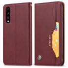 Knead Skin Texture Horizontal Flip Leather Case for Huawei P30, with Photo Frame & Holder & Card Slots & Wallet (Wine Red) - 1