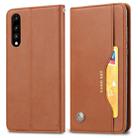 Knead Skin Texture Horizontal Flip Leather Case for Huawei P30, with Photo Frame & Holder & Card Slots & Wallet (Brown) - 1