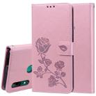 Rose Embossed Horizontal Flip PU Leather Case for Huawei P Smart Z, with Holder & Card Slots & Wallet (Rose Gold) - 1