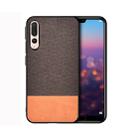 Shockproof Splicing PU + Cloth Protective Case for Huawei P20 Pro (Brown) - 1