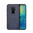 Shockproof Splicing PU + Cloth Protective Case for Huawei Mate 20 (Blue) - 1