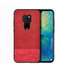Shockproof Splicing PU + Cloth Protective Case for Huawei Mate 20 (Red) - 1