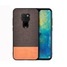 Shockproof Splicing PU + Cloth Protective Case for Huawei Mate 20 (Brown) - 1