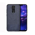 Shockproof Splicing PU + Cloth Protective Case for Huawei Mate 20 Lite (Blue) - 1