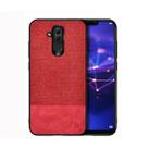 Shockproof Splicing PU + Cloth Protective Case for Huawei Mate 20 Lite (Red) - 1