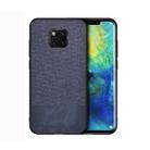 Shockproof Splicing PU + Cloth Protective Case for Huawei Mate 20 Pro (Blue) - 1