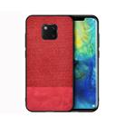 Shockproof Splicing PU + Cloth Protective Case for Huawei Mate 20 Pro (Red) - 1