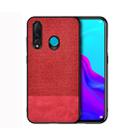 Shockproof Splicing PU + Cloth Protective Case for Huawei Nova 4 (Red) - 1