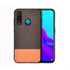 Shockproof Splicing PU + Cloth Protective Case for Huawei Nova 4 (Brown) - 1