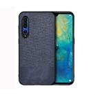 Shockproof Splicing PU + Cloth Protective Case for Huawei P30 (Blue) - 1