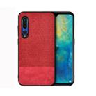 Shockproof Splicing PU + Cloth Protective Case for Huawei P30 (Red) - 1