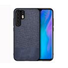 Shockproof Splicing PU + Cloth Protective Case for Huawei P30 Pro (Blue) - 1