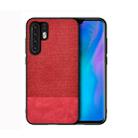 Shockproof Splicing PU + Cloth Protective Case for Huawei P30 Pro (Red) - 1