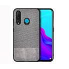 Shockproof Splicing PU + Cloth Protective Case for Huawei Enjoy 9s (Grey) - 1