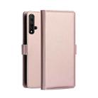 DZGOGO MILO Series PC + PU Horizontal Flip Leather Case for Huawei Honor 20, with Holder & Card Slot & Wallet (Rose Gold) - 1