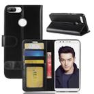 For Huawei  Honor 9 Lite Crazy Horse Texture Horizontal Flip Leather Case with Holder & Card Slots & Wallet (Black) - 1