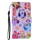 Colored Owl Pattern Colored Drawing Horizontal Flip Leather Case for Huawei P20 Lite, with Holder & Card Slots & Wallet & Lanyard - 2