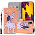 Hearted Dog Pattern Colored Drawing Horizontal Flip Leather Case for Huawei P20 Lite, with Holder & Card Slots & Wallet & Lanyard - 1