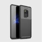 Beetle Shape Carbon Fiber Texture Shockproof TPU Case for Huawei Mate 20(Black) - 1