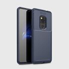 Beetle Shape Carbon Fiber Texture Shockproof TPU Case for Huawei Mate 20(Blue) - 1