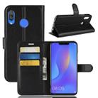 Litchi Texture Horizontal Flip Leather Case for Huawei nova 3i / Huawei P smart + (Germany), with Wallet & Holder & Card Slots(Black) - 1