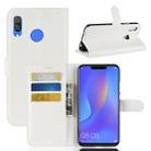 Litchi Texture Horizontal Flip Leather Case for Huawei nova 3i / Huawei P smart + (Germany), with Wallet & Holder & Card Slots(White) - 1