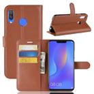 Litchi Texture Horizontal Flip Leather Case for Huawei nova 3i / Huawei P smart + (Germany), with Wallet & Holder & Card Slots(Brown) - 1