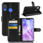 Litchi Texture Horizontal Flip Leather Case for Huawei Nova 3, with Wallet & Holder & Card Slots(Black) - 1