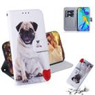 Pug Pattern Coloured Drawing Horizontal Flip Leather Case for Huawei P30 Pro, with Holder & Card Slots & Wallet - 1